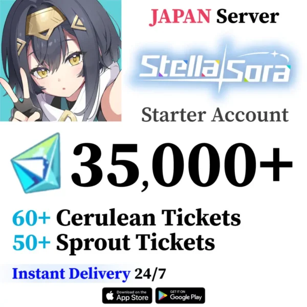 Stella Sora Starter Account with 35,000+ Gems [Japan]
