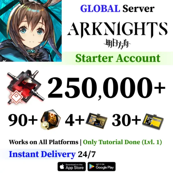 Arknights Starter Reroll Account with Orundum [Global]