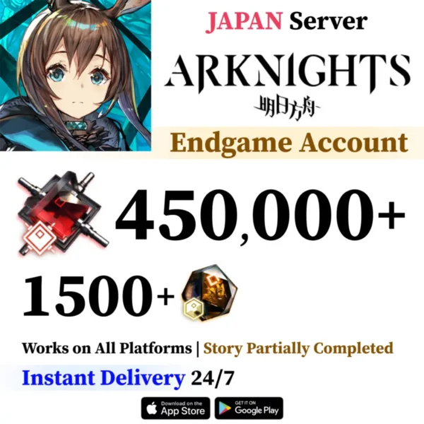 Arknights Starter Reroll Account with 450,000+ Orundum [Japan]