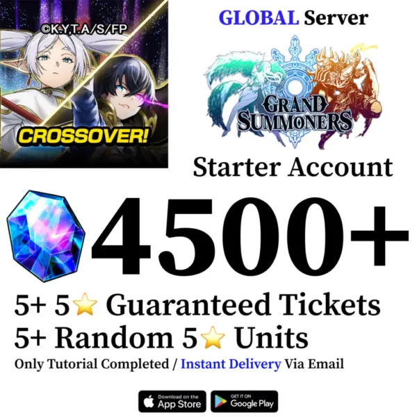 Grand Summoners Starter Account with 4500 Gems [Global]