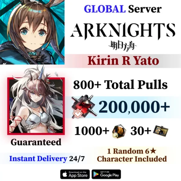 Kirin R Yato Arknights Reroll Account with Orundum [Global]