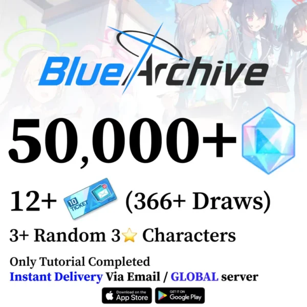Blue Archive Starter Reroll Account with 30000+ Pyroxene [Global]