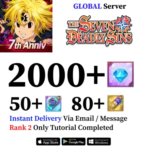 Seven Deadly Sins Grand Cross Account with Diamonds [Global]