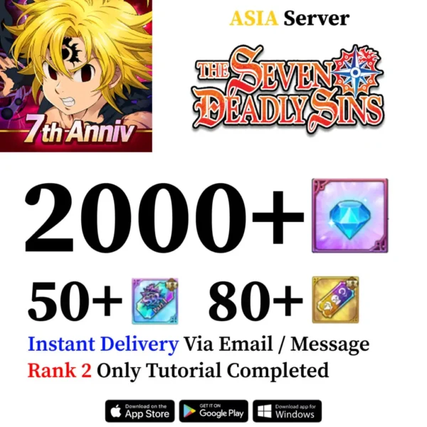 Seven Deadly Sins Grand Cross Account with Diamonds [Asia]