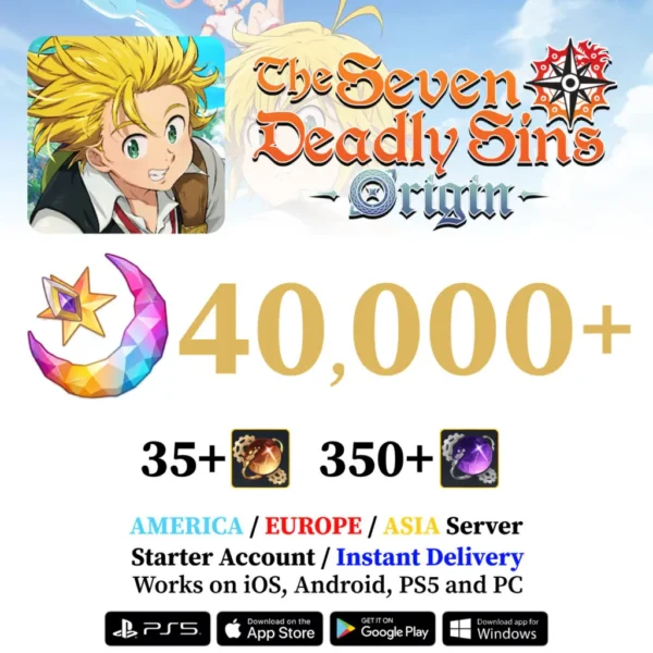 The Seven Deadly Sins: Origin Starter Account with Star Memory