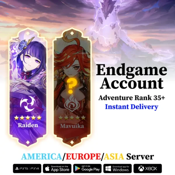 Raiden Shogun Genshin Impact Reroll Starter Account