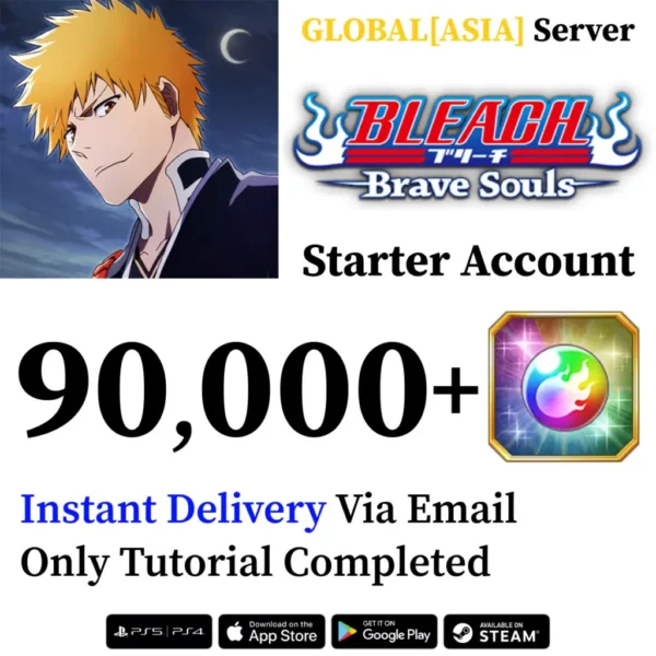 Bleach Brave Souls Fresh Resource Starter Account [Asia]
