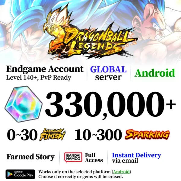 Dragon Ball Legends Farmed Account with Chrono Crystals [Android]