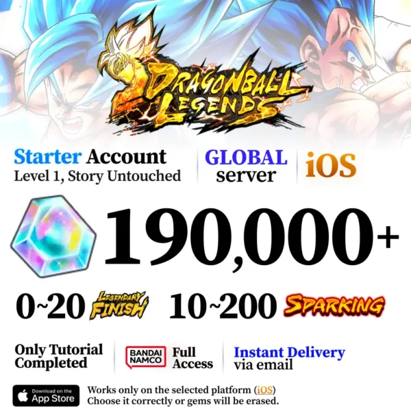 Dragon Ball Legends Starter Account with Chrono Crystals [iOS]