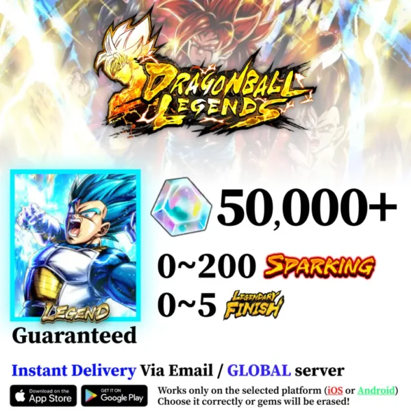 Super Saiyan God SS Vegeta Dragon Ball Legends Starter Account