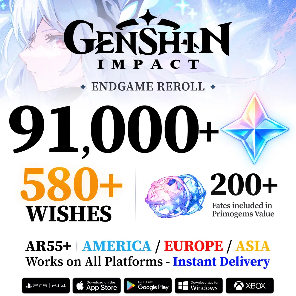 Genshin Impact Reroll Account Endgame with Primogems and Wishes logo