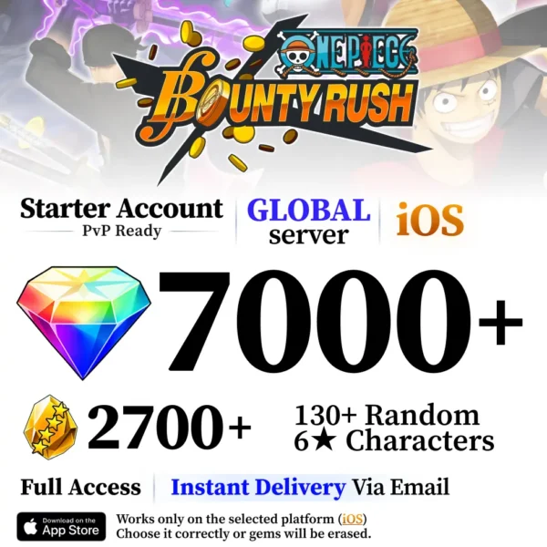 OPBR Starter Reroll Account with Rainbow Diamonds [Global, iOS]