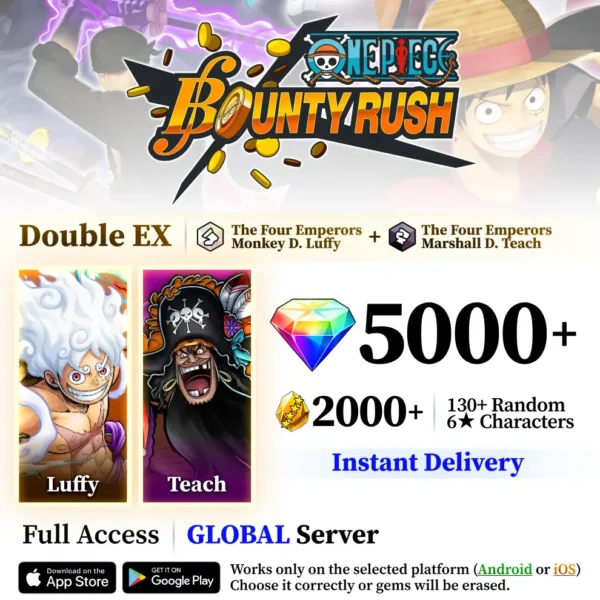 Four Emperors Luffy and Teach OPBR Starter Account [Global]