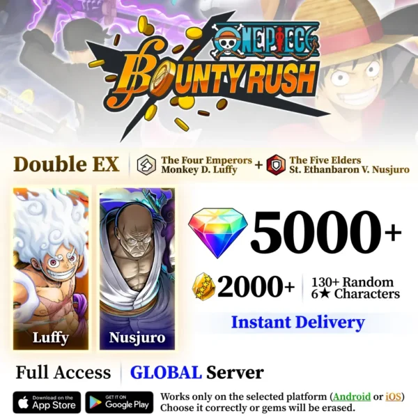 Four Emperors Luffy and Nusjuro OPBR Starter Reroll Account [Global]