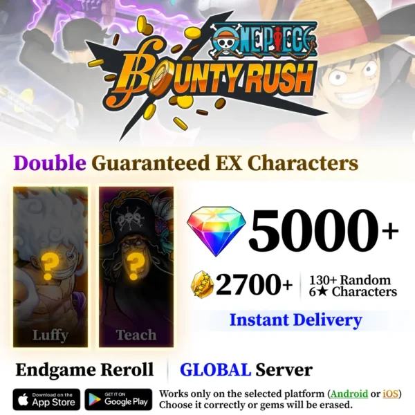 Double EX OPBR Reroll Account with Rainbow Diamonds [Global]