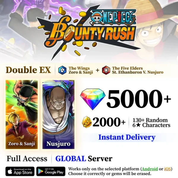 The Wings Zoro & Sanji and Nusjuro OPBR Reroll Account [Global]