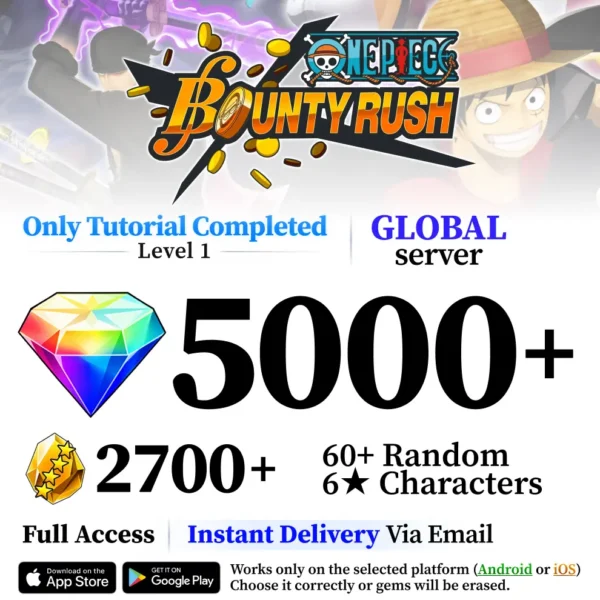 OPBR Level 1 Reroll Account with Rainbow Diamonds [Global]