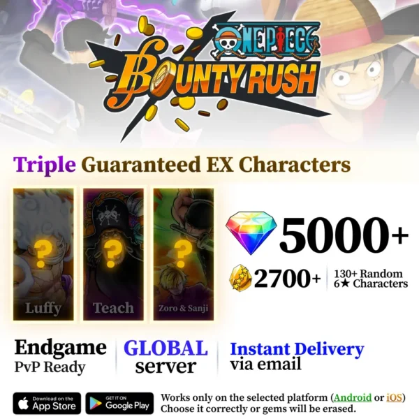 Triple EX OPBR Reroll Account with Rainbow Diamonds [Global]