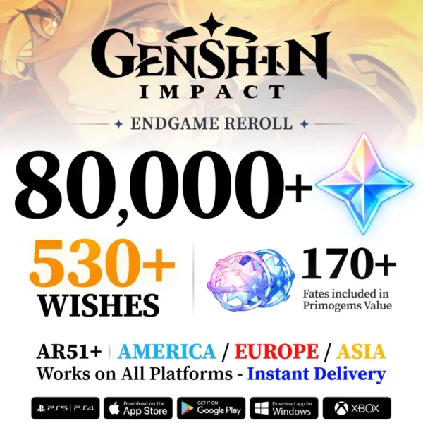 Genshin Impact Wishes Reroll Account, Pick Your Server and Traveler
