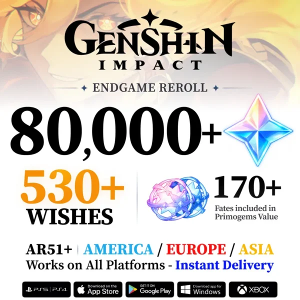 Genshin Impact Wishes Reroll Account, Pick Your Server and Traveler