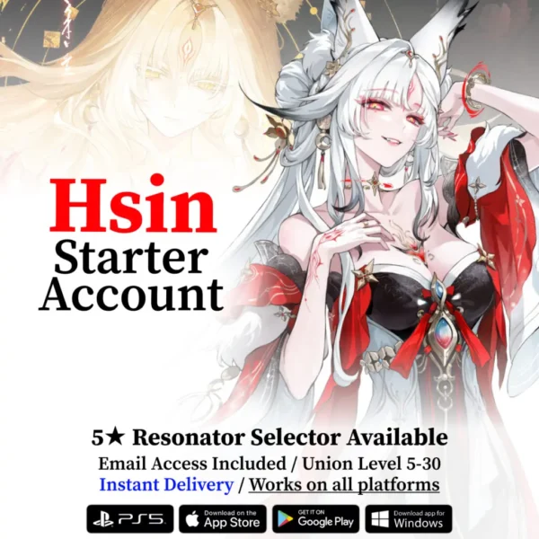 Hsin Wuthering Waves Starter Reroll Account, Limited 5-Star