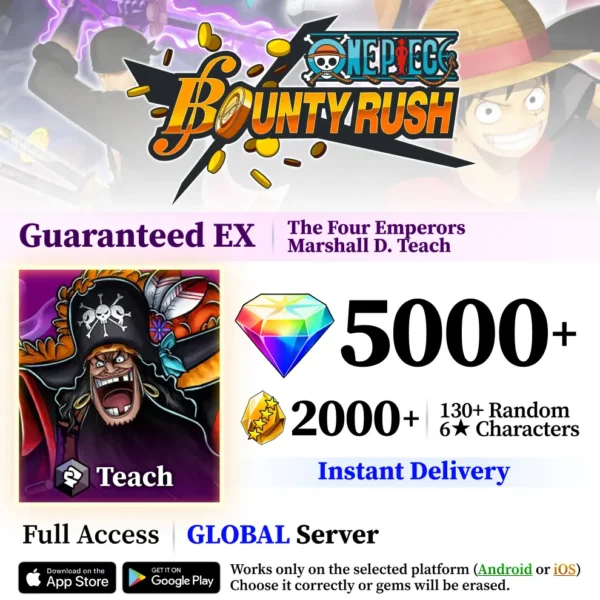 Four Emperors Marshall D. Teach OPBR Starter Reroll Account