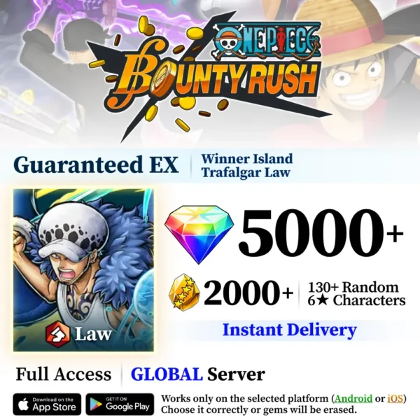 Winner Island Trafalgar Law OPBR Starter Reroll Account